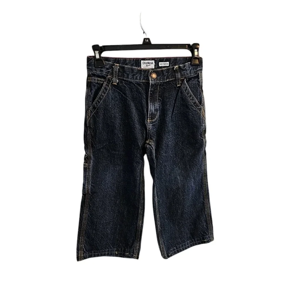 OshKosh B'Gosh Carpenter Jeans Boy's‎ Size 7 Husky Classic Dark Blue Denim